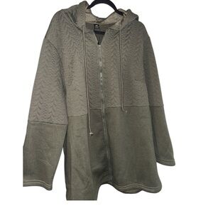 SHEIN Curve Textured Utility Jacket, PTP:29.5”, L:32”, Sz 24/26 or 6X